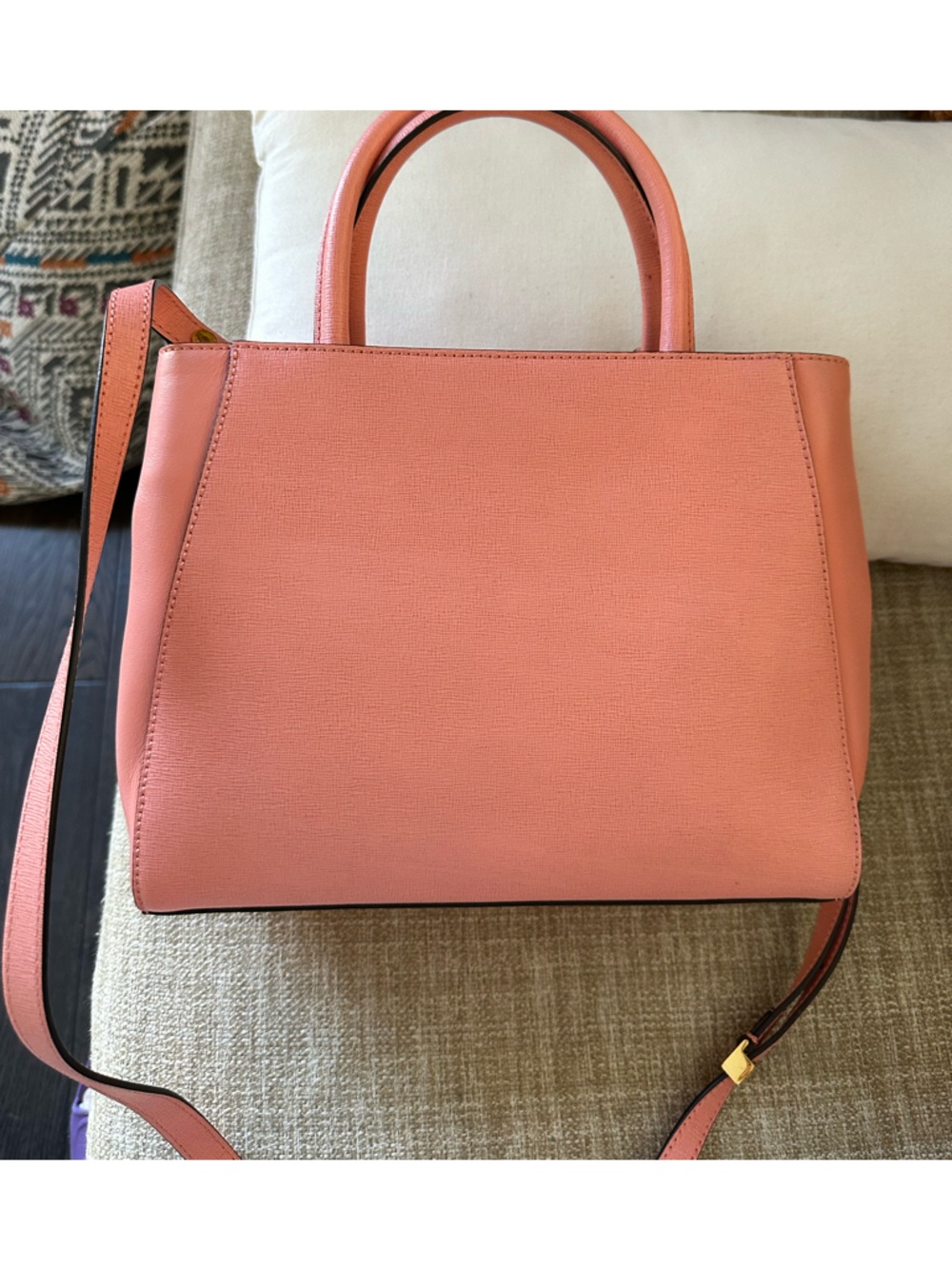 FENDI Pink Leather Petite Sac 2jours Elite Tote Bag - Picture 4 of 16